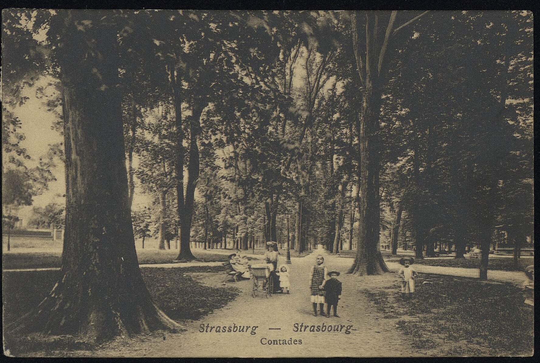 The avenues of Parc Contades, 1907
